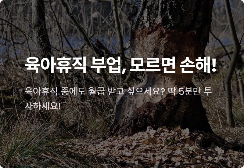 육아휴직 부업, 현실적인 꿀팁과 월 150만 원의 비밀!