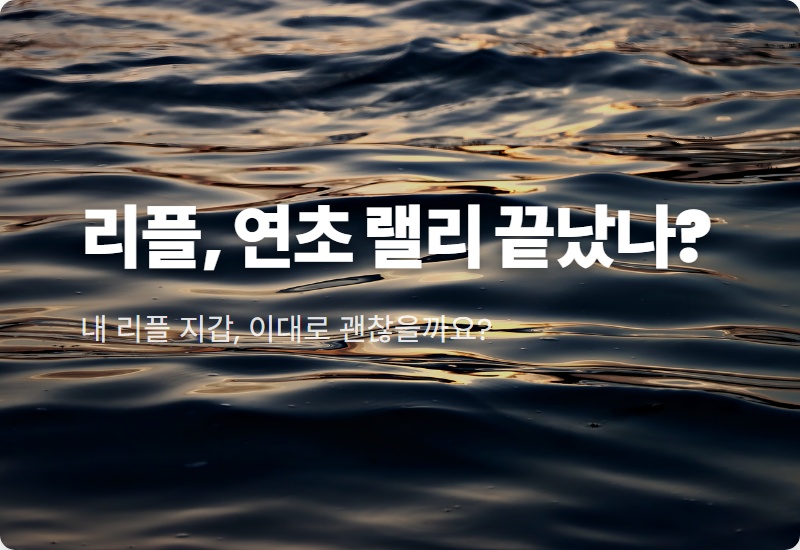 리플(XRP) 시세 조정, 지금이 매도 타이밍일까? 2026년 하락 요인 4가지 솔직 분석