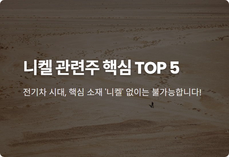 니켈 관련주 TOP 5, 2026년 현실적인 투자 꿀팁 총정리!