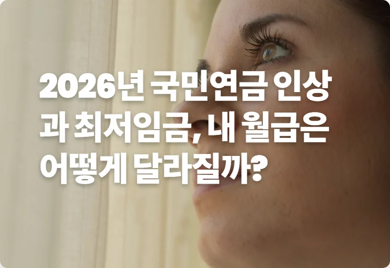 2026년 국민연금 인상과 최저임금, 내 월급은 어떻게 달라질까?