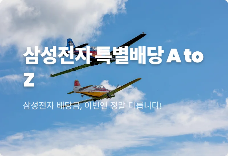 삼성전자 특별배당, 300만원 받으려면? 현실적인 보유량 계산 꿀팁!