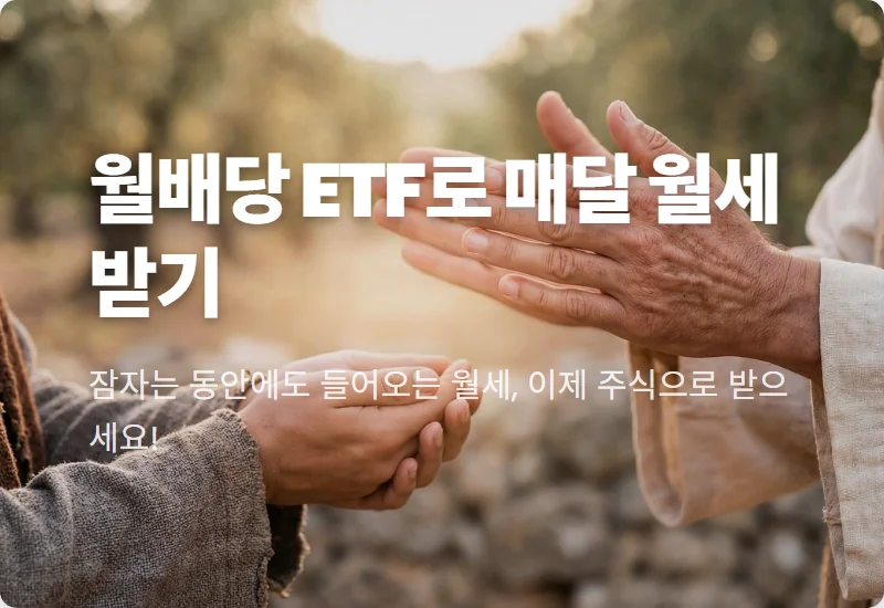 2026 월배당 ETF TOP5 추천: 사회초년생도 건물주처럼 월급 받는 현실적인 방법