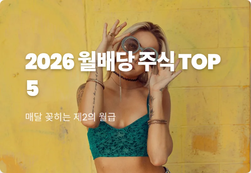 배당금 높은 주식 TOP 5 현실적인 월배당 수익 만드는 방법