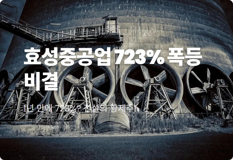 효성중공업 주가 400만 원 돌파 이유와 현실적인 투자 수익 꿀팁