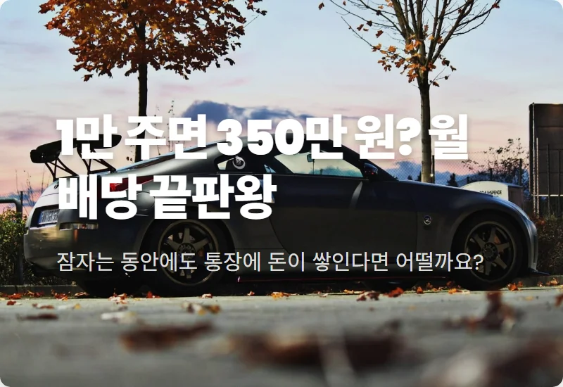월배당 ETF 추천 350만원 수령 꿀팁! 커버드콜 분배금 TOP1 현실 후기