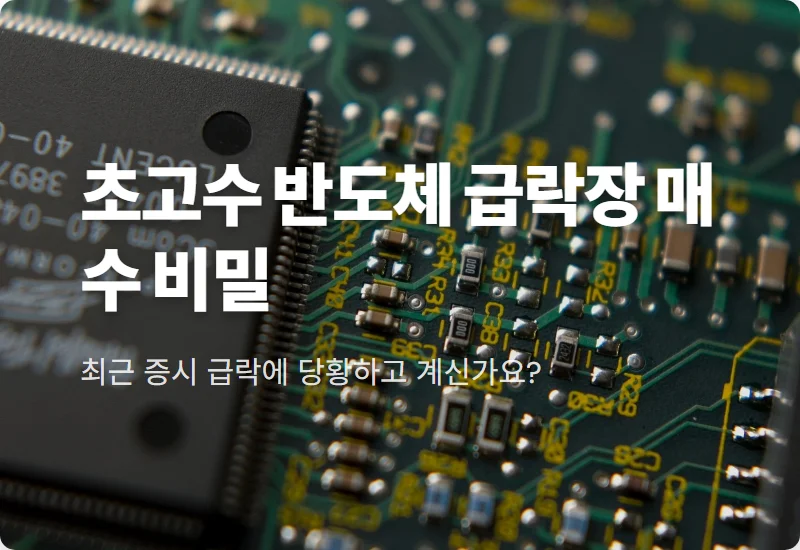 상위 1% 초고수들이 급락장 반도체 대장주를 쓸어 담는 진짜 이유 3가지 꿀팁