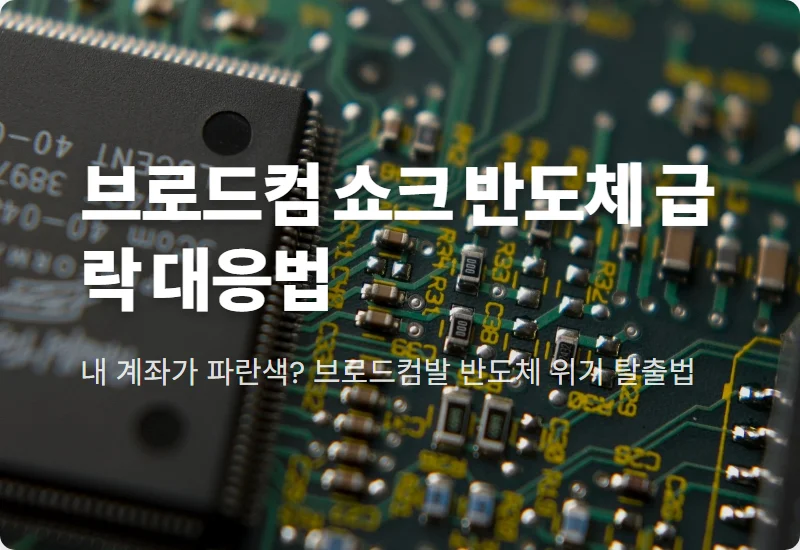 브로드컴 쇼크 국내 반도체 주가 급락 대응 방법 및 2026 하반기 투자 전망