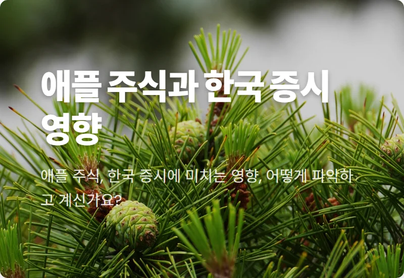 애플 주식 투자, 2024년 파이어족 위한 한국 증시 영향 및 반도체 투자 꿀팁 5가지