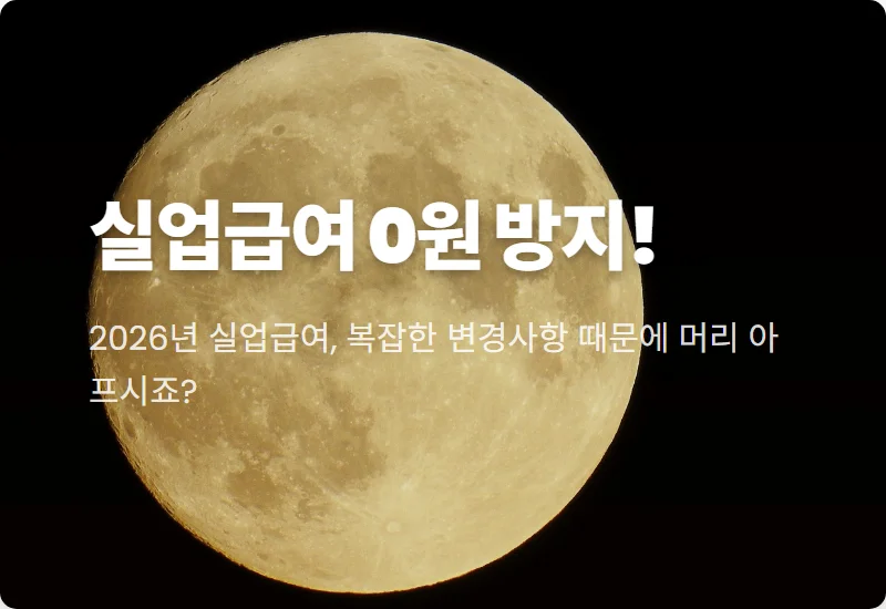 2026년 실업급여, '0원' 막는 핵심 조건과 신청 방법 완벽 정리 꿀팁!