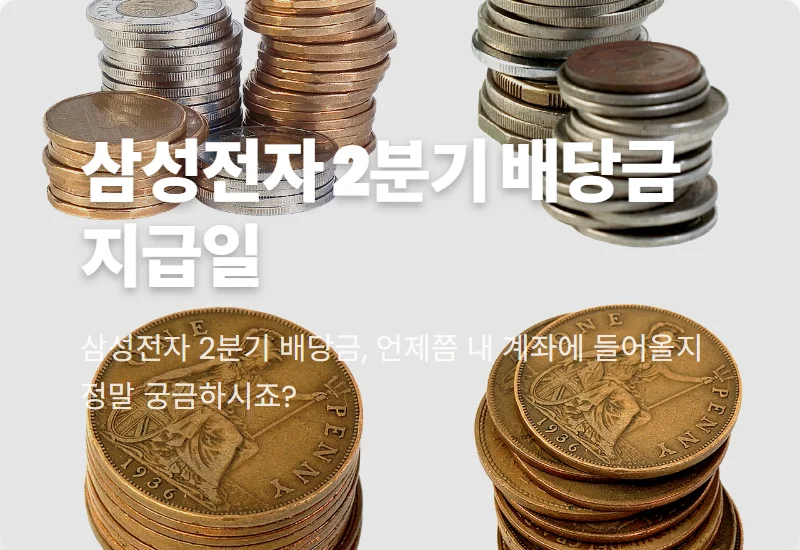 삼성전자 100주 보유자 2분기 배당금, 현실적인 지급일 및 확인 꿀팁은?