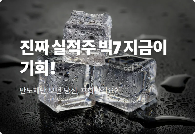 8월 증시 주인공! 숨겨진 진짜 실적주 빅7 찾는 현실적인 방법 꿀팁