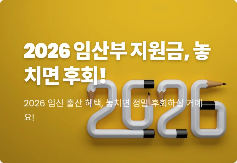 2026년 임산부 지원금 현실적인 꿀팁 7가지: 놓치면 후회할 임신 출산 혜택 총정리!
