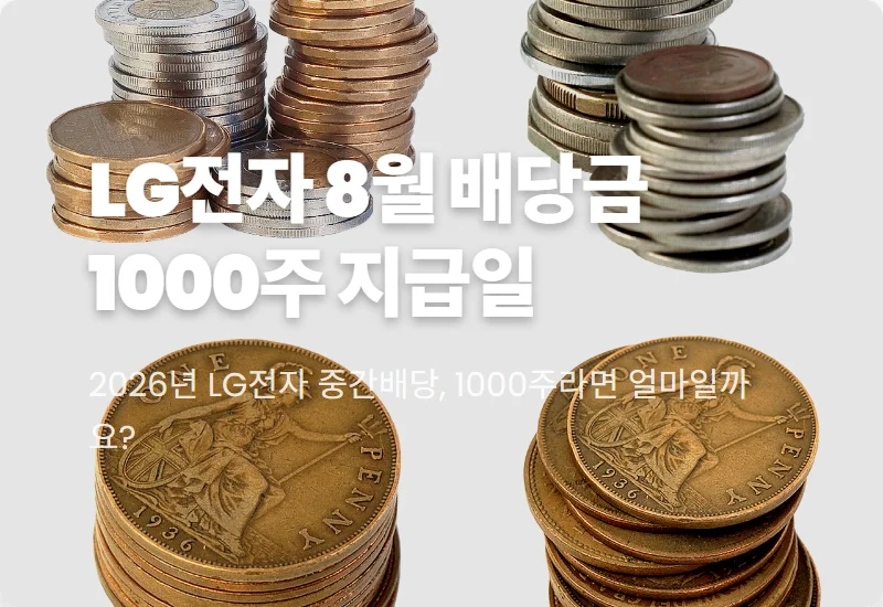LG전자 2026년 8월 중간배당 1000주 실수령액과 지급일 꿀팁