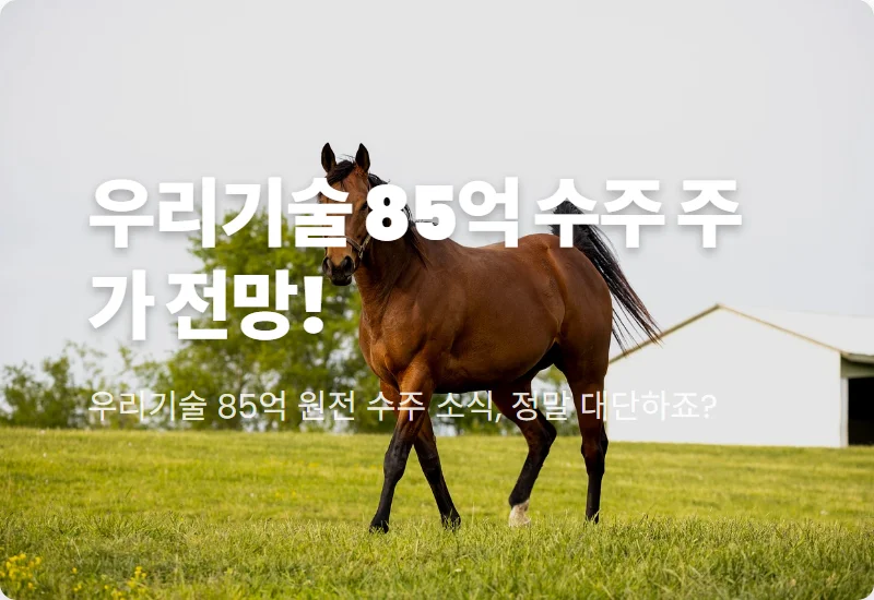 우리기술 85억 원전 수주, 주가 향방 현실적인 꿀팁은?