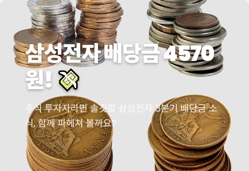 삼성전자 3분기 배당금 4570원: 100주 보유 시 현실적인 세후 수령액 계산과 현명한 투자 전략 💰